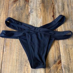 Solid black Topshop bikini bottoms